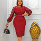Wine Elegant Plus Size Dresses